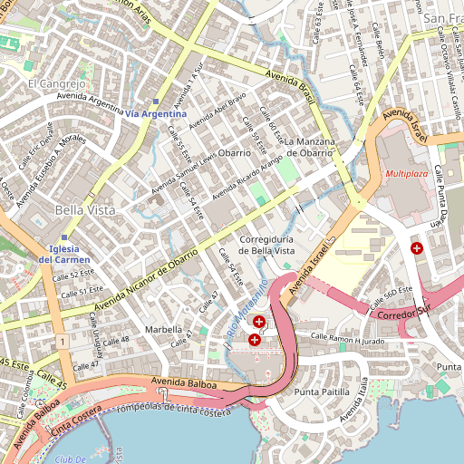 Map of Panama City office